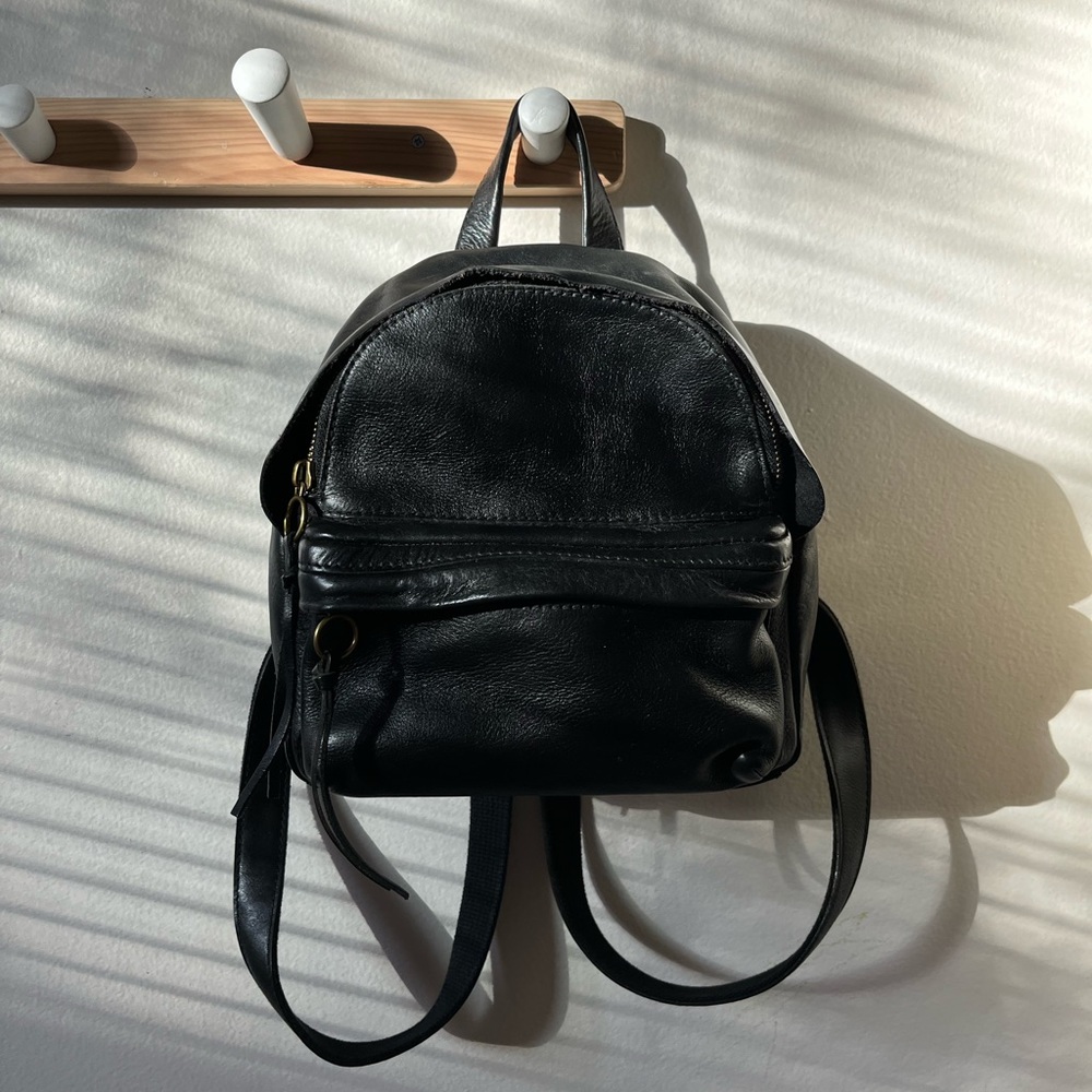 Madewell Lorimer Mini Black Backpack NWT